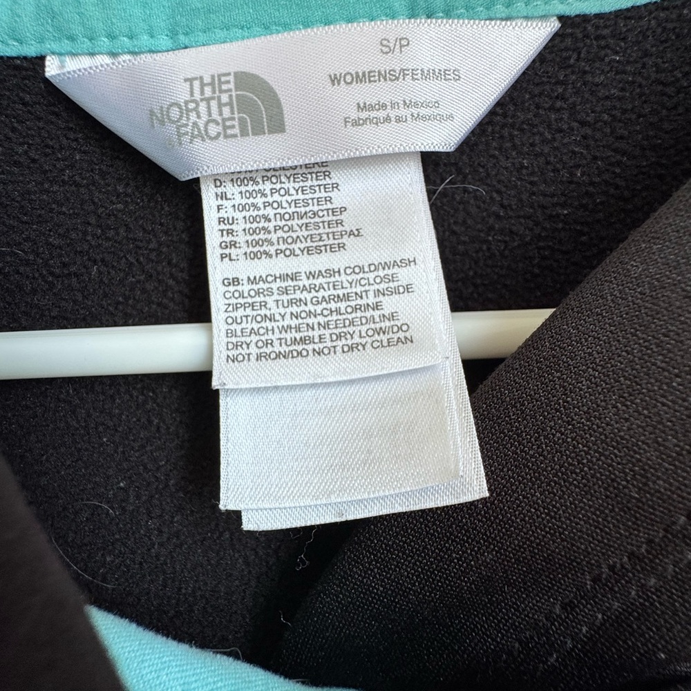 The North Face Black Jacket with Light Aqua Accent - Picture 3 of 3